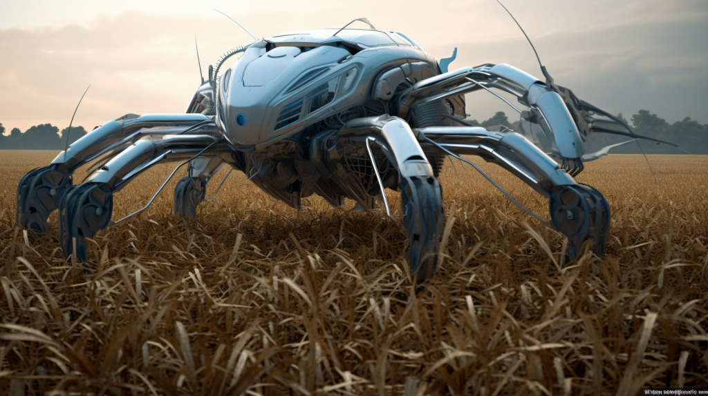 futuristic agricultural implement, rendered in midjourney ai