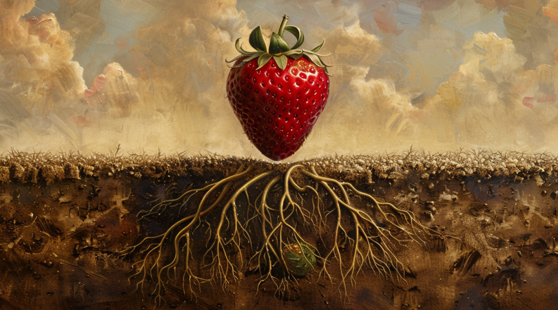 strawberries strawberry field agriculture surrealist